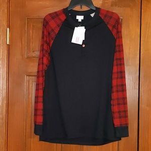 Lularoe Buffalo plaid Mark size M